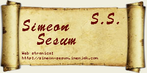 Simeon Šešum vizit kartica